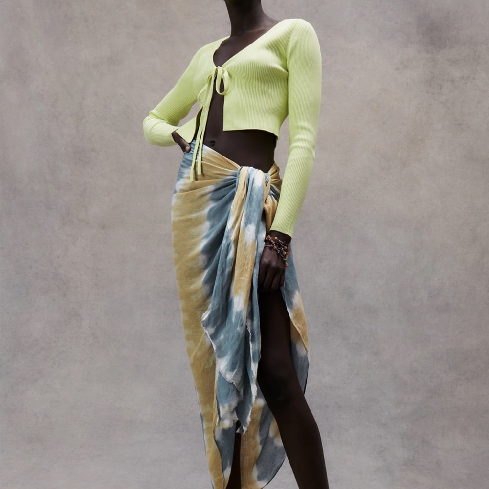 Zara knit cardigan with bow